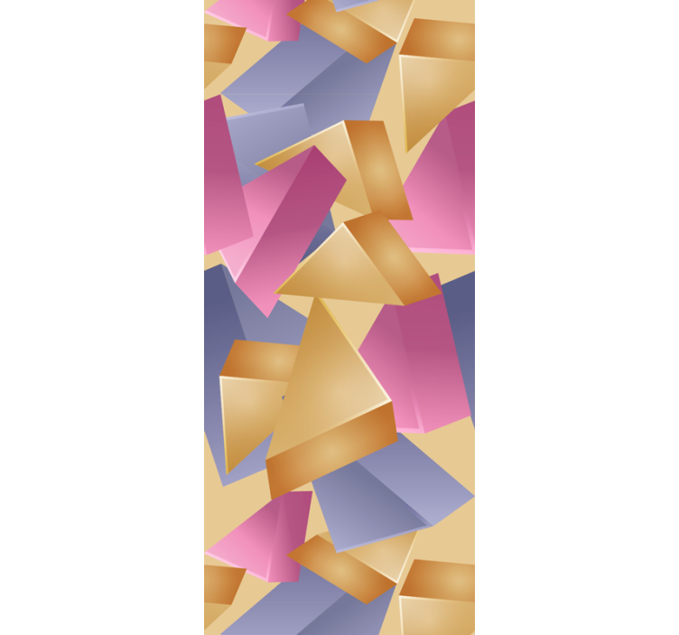 Office roller blind gold pyramid geometric - TenStickers