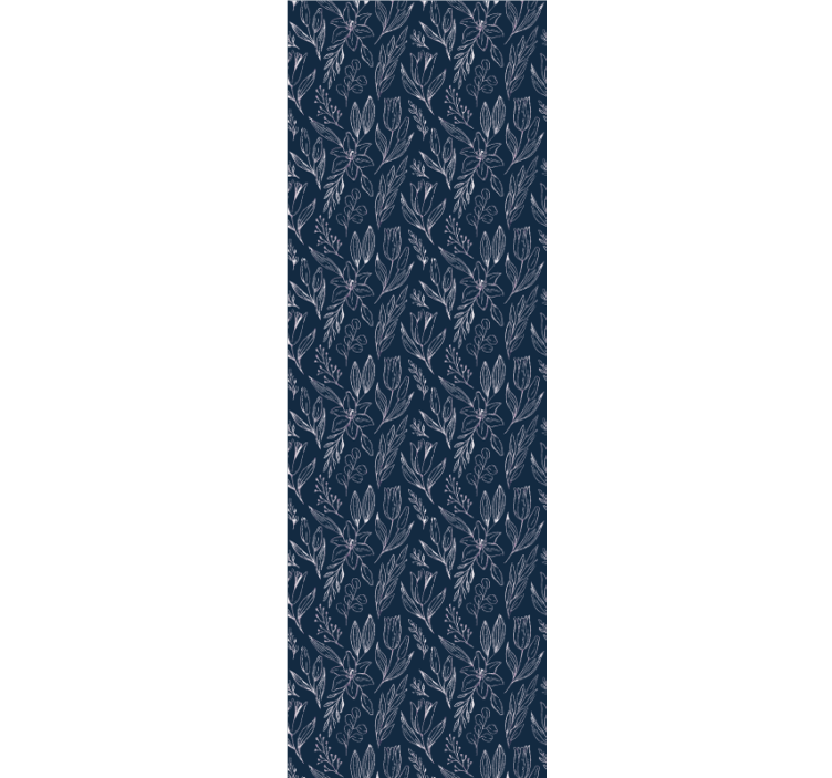 Office roller blind with seamless floral lilies design - TenStickers