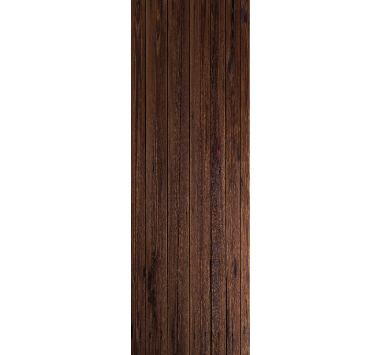 Office roller blind dark brown rustic wood planks - TenStickers