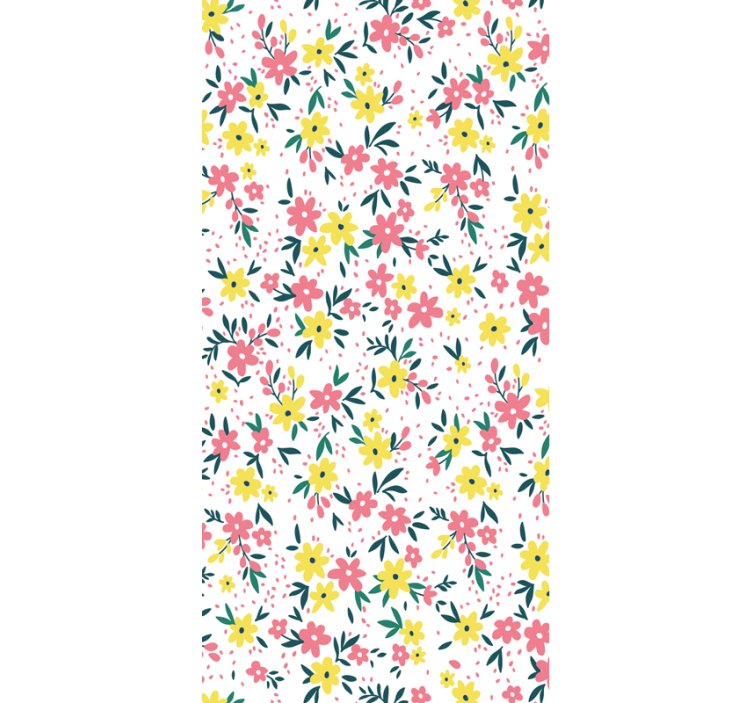 Office roller blind flowerprint ifuru white - TenStickers