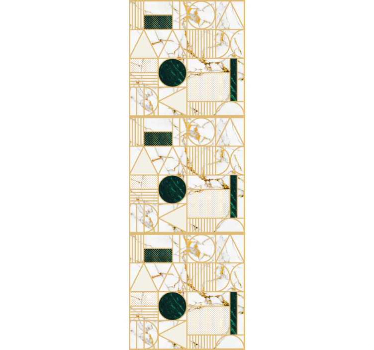 Office roller blind in white marble geometric - TenStickers