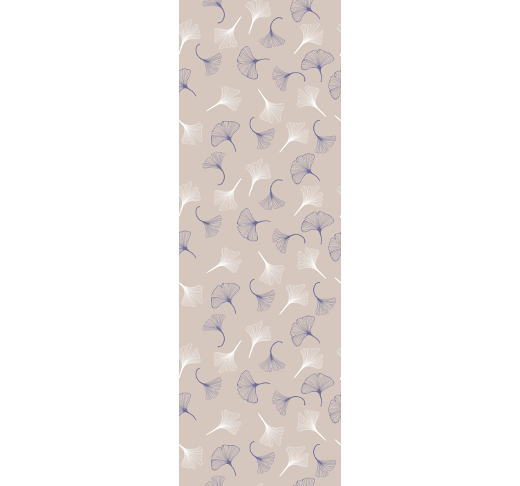 Office roller blind ginkgo leaves cream - TenStickers