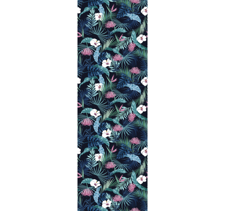 Office roller blind with tropical leaf design - TenStickers