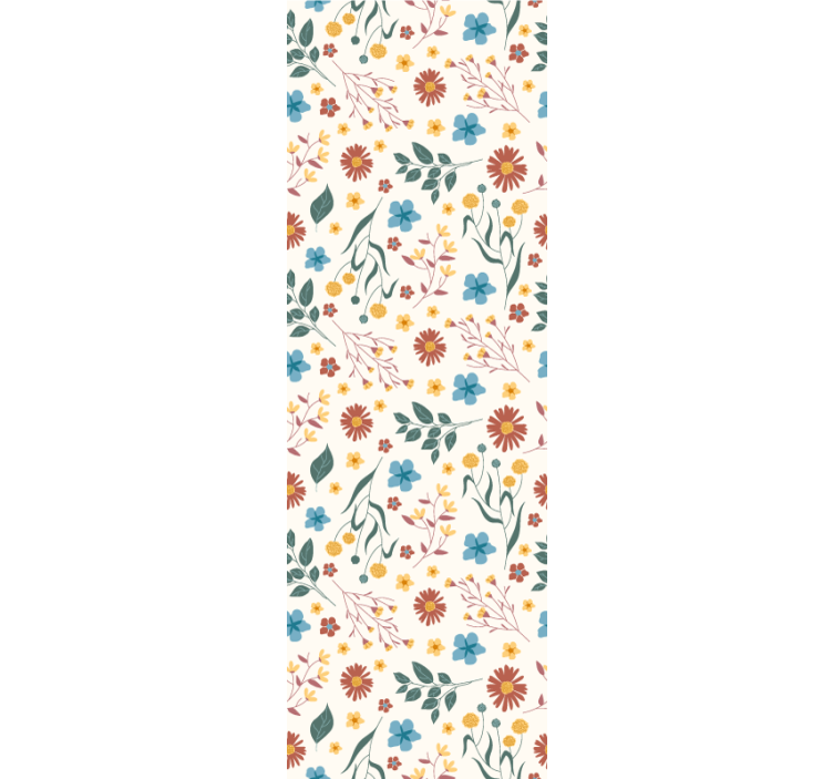 Office roller blind with various flowers and plants - TenStickers