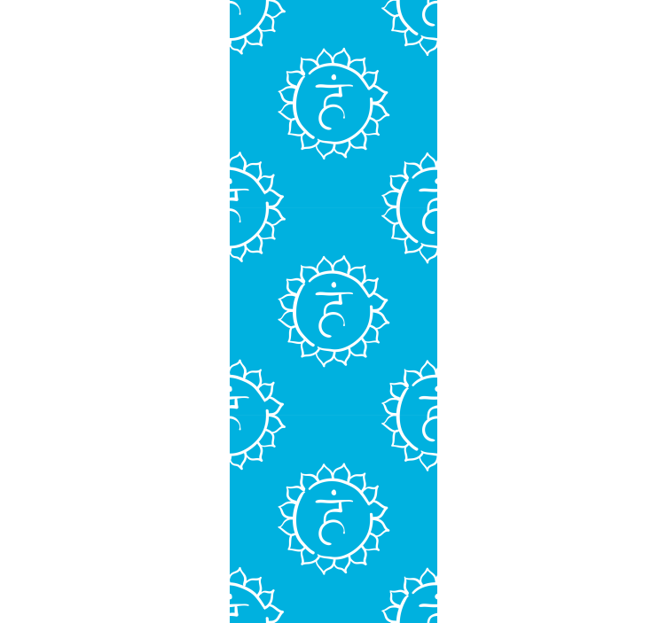 Office roller blind with throat chakra design - TenStickers