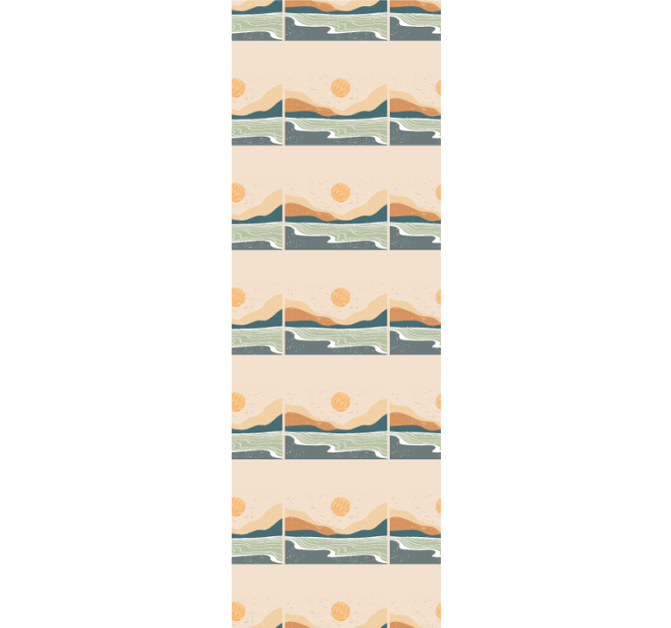 Abstract sunset mountains office roller blind - TenStickers