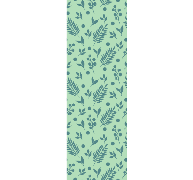 Office roller blind with green leaves on green - TenStickers