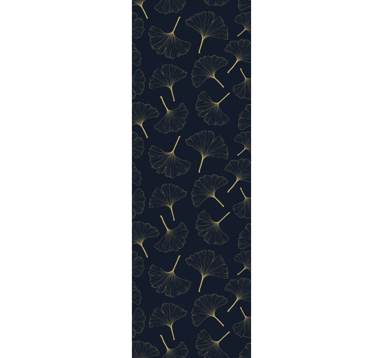 Modern roller blind 3d golden ginkgo leaves - TenStickers
