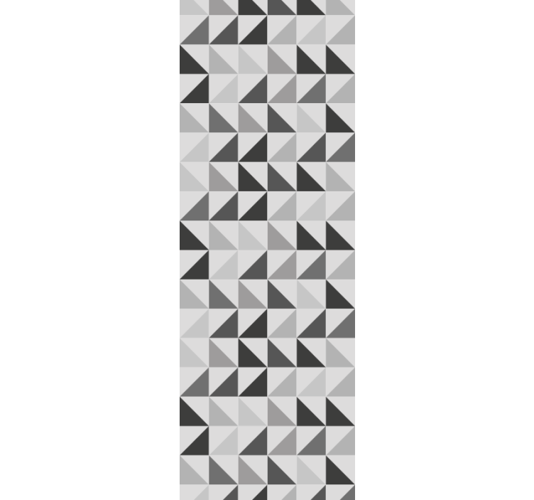Grey roller blind with geometric triangles design - TenStickers