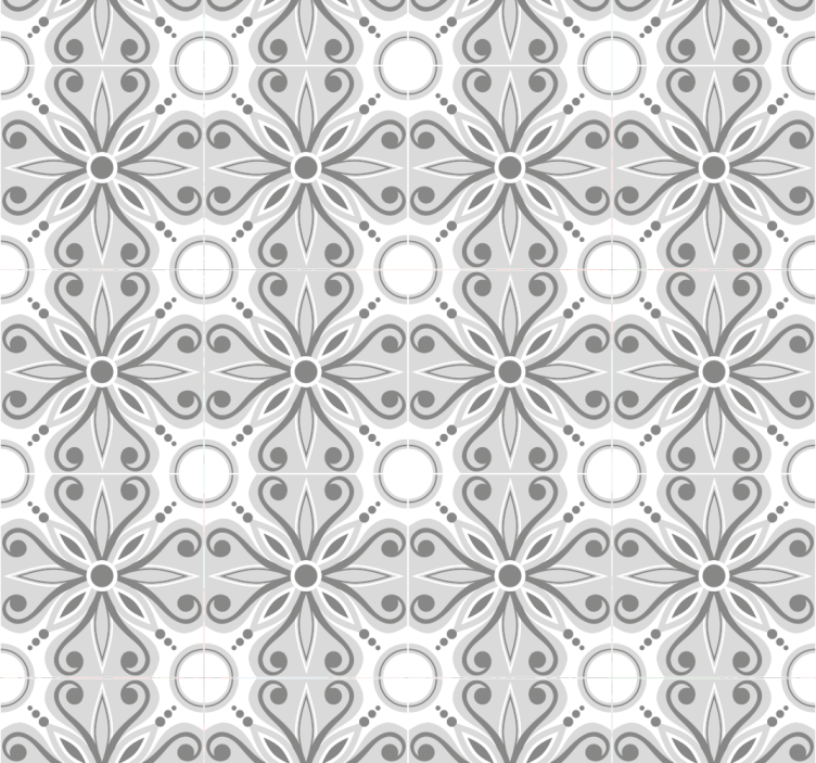 Grey roller blind in moroccan style - TenStickers