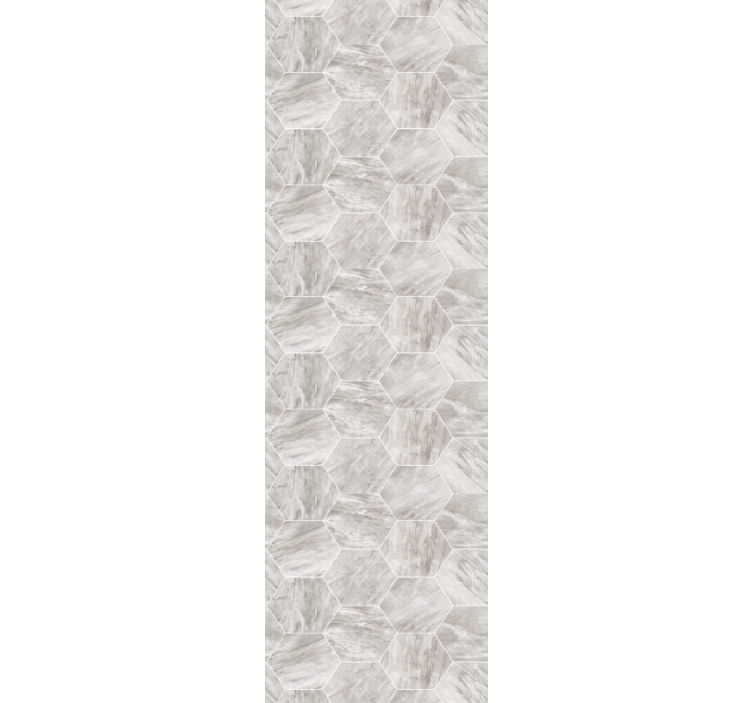 Grey roller blind with gold marble hexagonal pattern - TenStickers