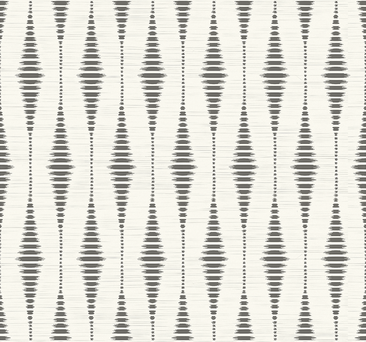 Grey roller blind in rabaul ikat grey and beige - TenStickers