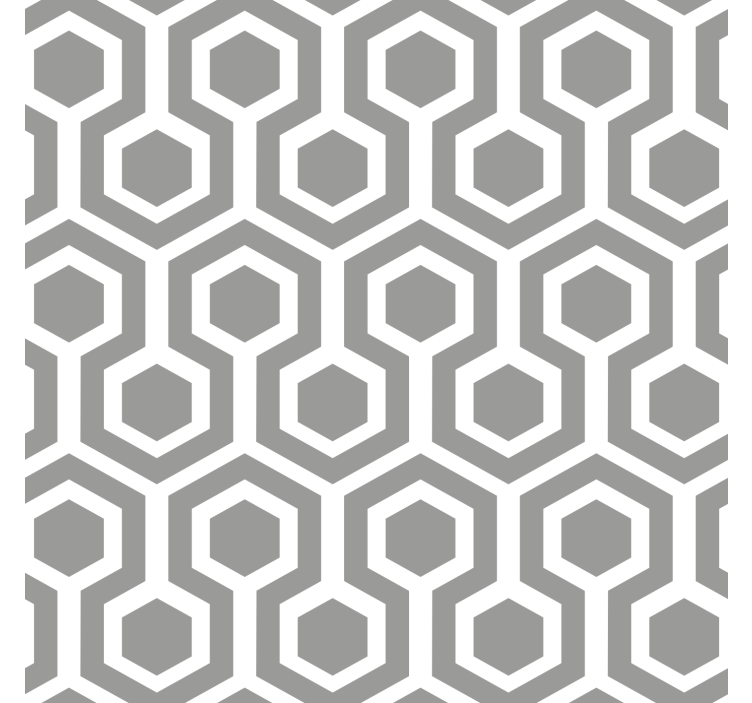 Grey roller blind with hexagonal grey pattern - TenStickers