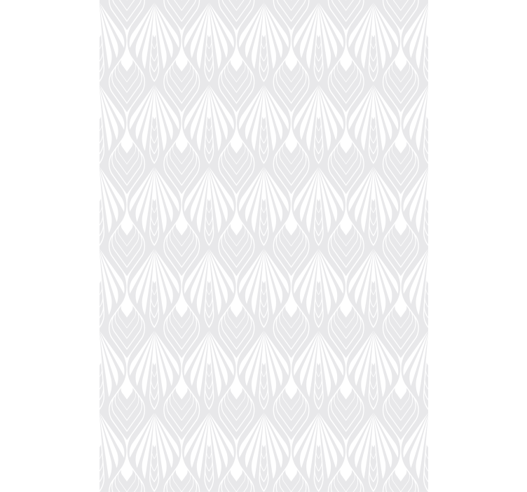 Grey roller blind with white and grey leaf pattern - TenStickers