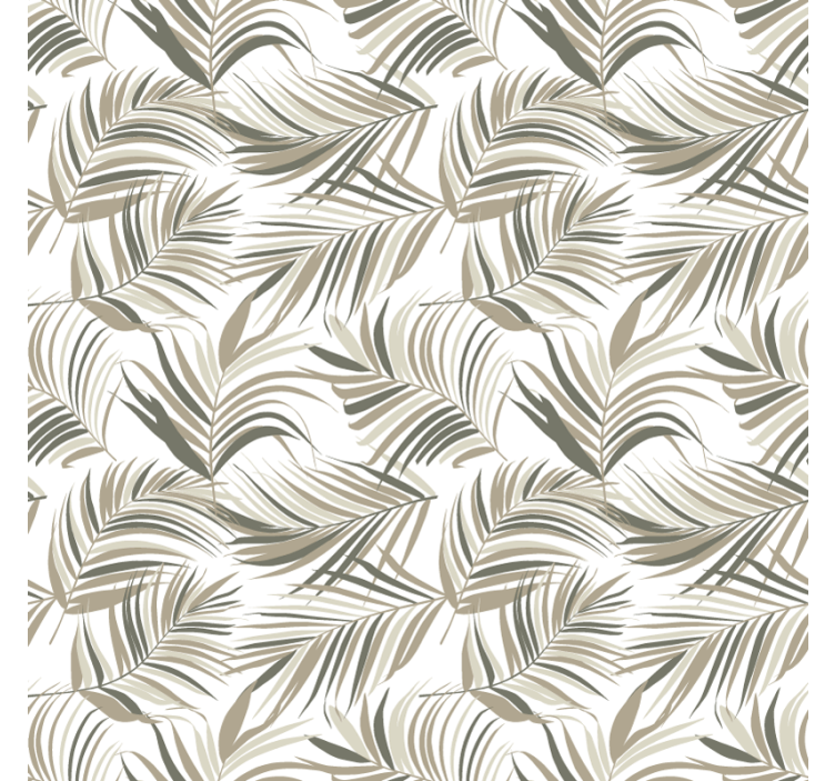 Grey roller blind with elegant leaf patterns - TenStickers