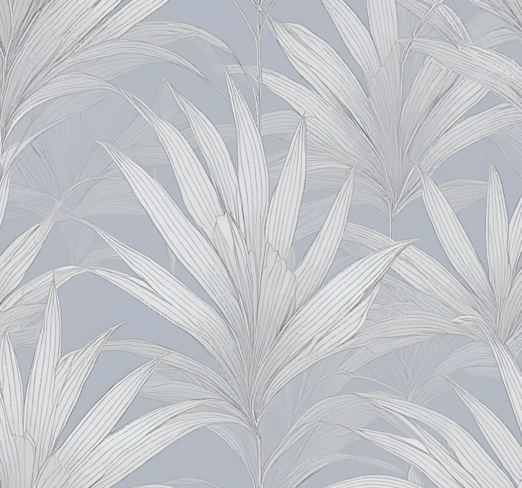 Grey roller blind with palm leaves design - TenStickers
