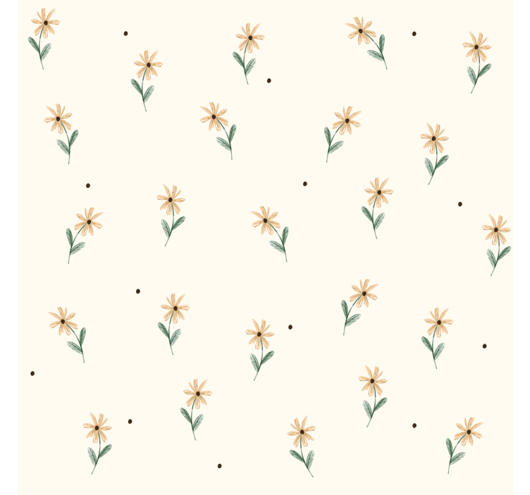Pink roller blind with yellow daisies design - TenStickers