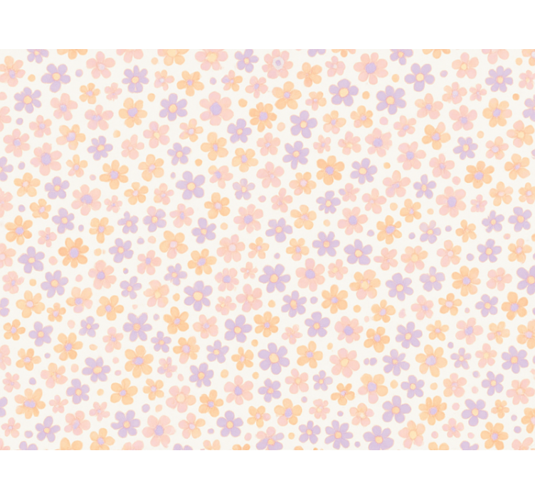 Pink roller blind with small pastel flowers - TenStickers
