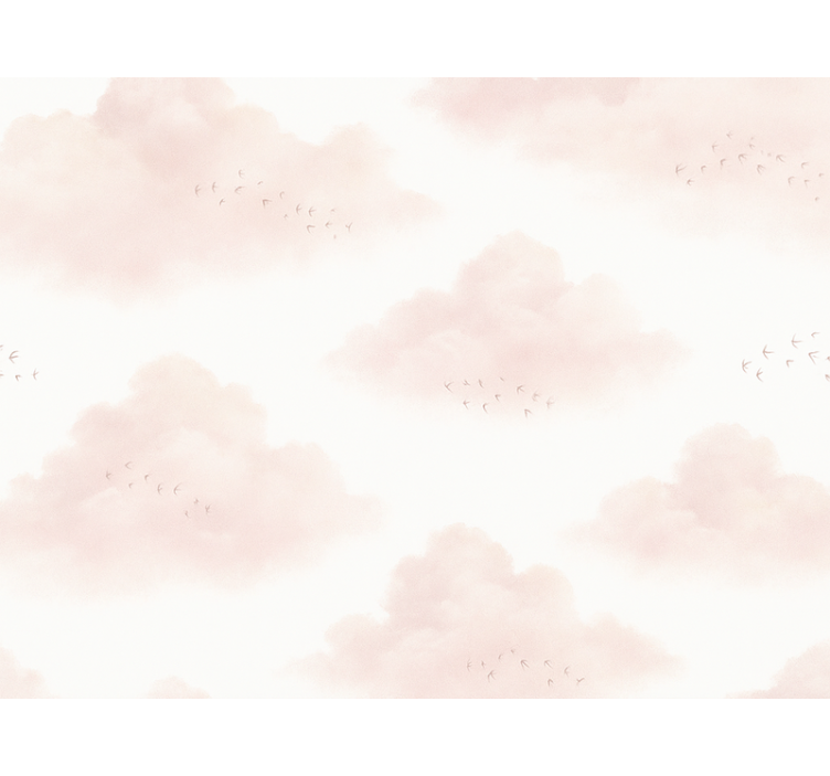 Pink roller blind pink clouds - TenStickers