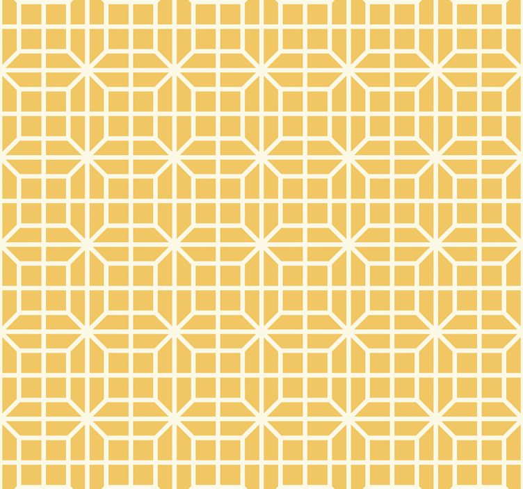 Yellow roller blind with geometric design - TenStickers
