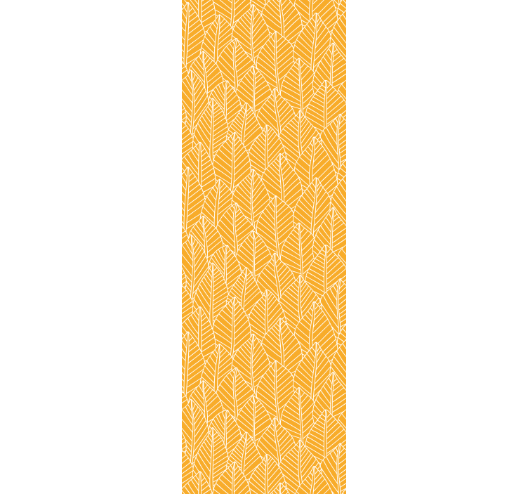 Yellow roller blind with foliage yellow pattern - TenStickers