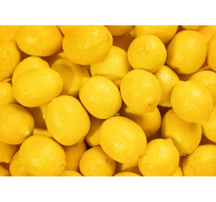 Yellow roller blind with lemons - TenStickers