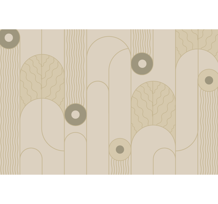 Beige roller blind with abstract beige lines - TenStickers