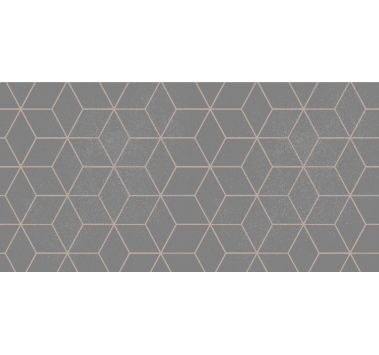 Grey roller blind with geometric grey hexagon pattern - TenStickers