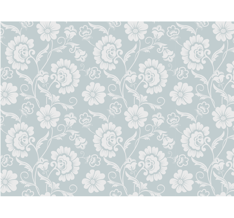 Grey roller blind with elegant floral design - TenStickers