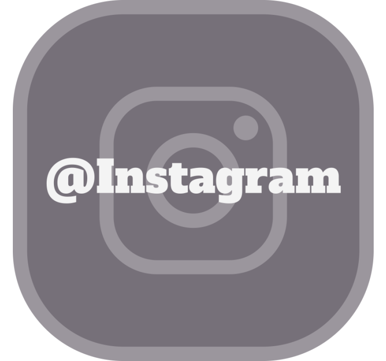 Grey roller blind your instagram - TenStickers