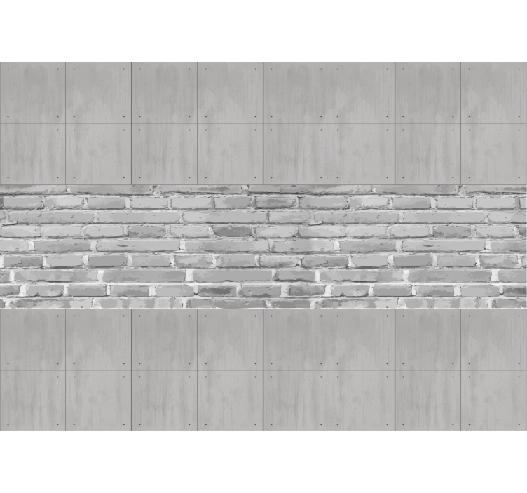 Grey roller blind with concrete effect panels - TenStickers