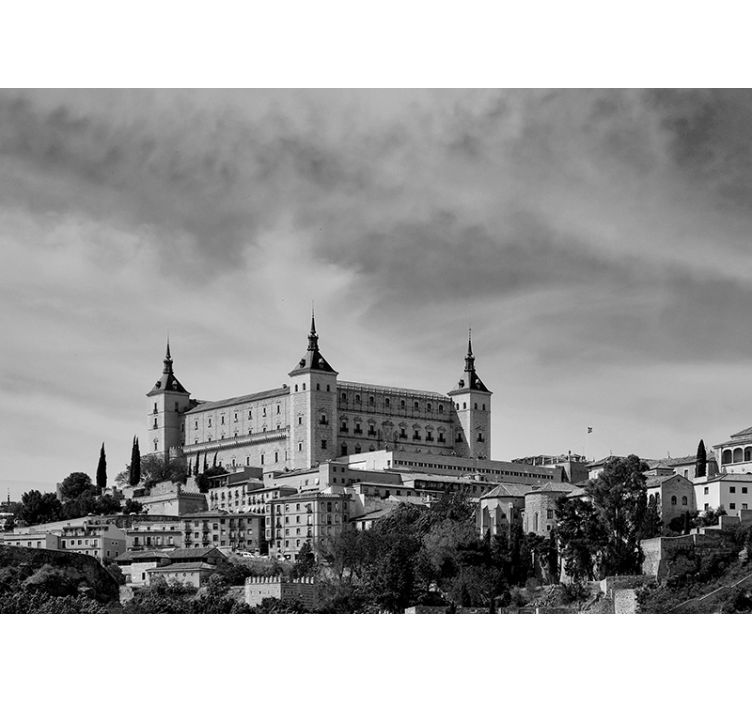 Grey roller blind alcazar of toledo - TenStickers