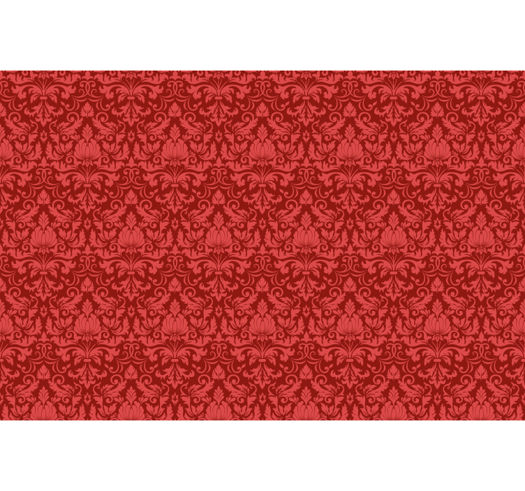 Red roller blind with baroque pattern overlay - TenStickers