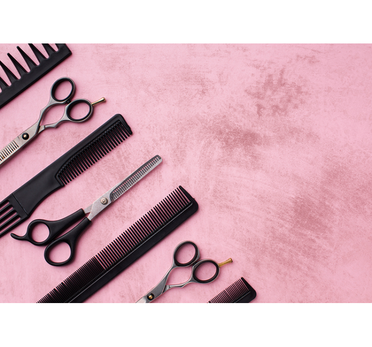 Pink roller blind hairdresser tools - TenStickers