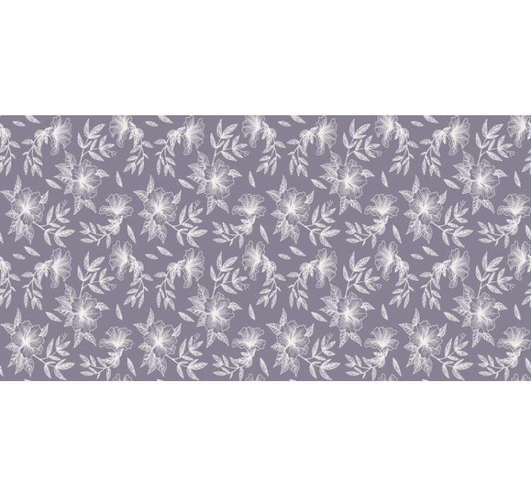 Purple roller blind lilac floral design - TenStickers