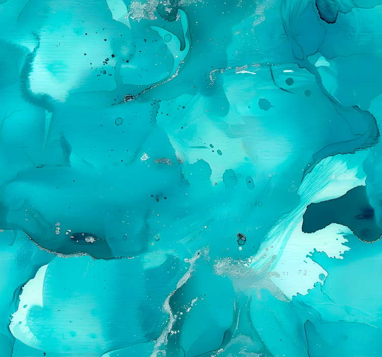 Blue roller blind in ocean wave design - TenStickers