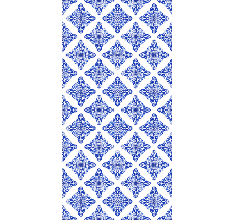 Blue roller blind in a patterned blue design - TenStickers