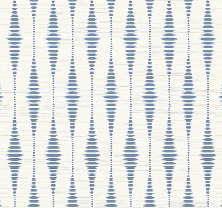Blue roller blind rabaul ikat in blue and beige - TenStickers