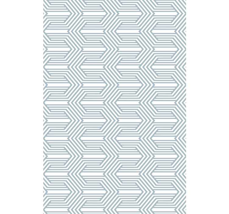 Blue roller blind with white lines optical illusion - TenStickers