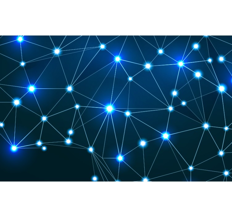 Blue roller blind constellation map design - TenStickers