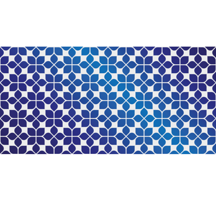 Blue roller blind with blue flowers design - TenStickers