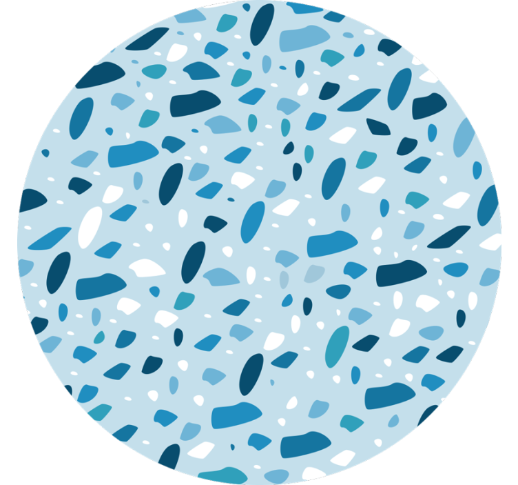 Blue roller blind in blue terrazzo texture - TenStickers