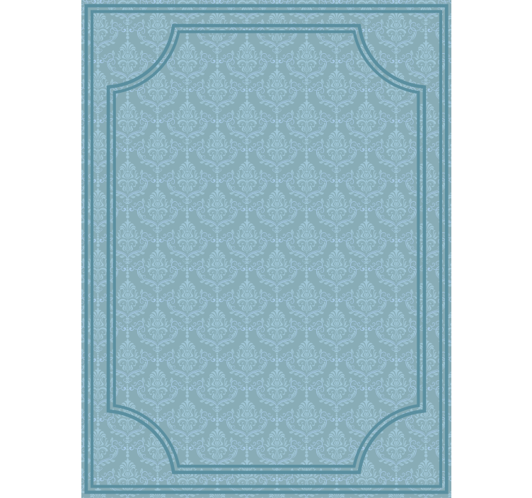 Blue roller blind in baroque style - TenStickers