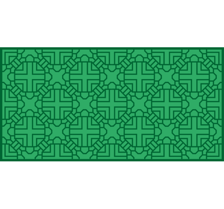 Green roller blind with korean green design - TenStickers