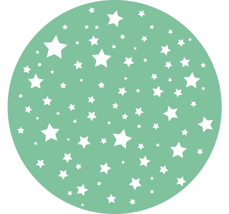 Green roller blind green stars circular - TenStickers