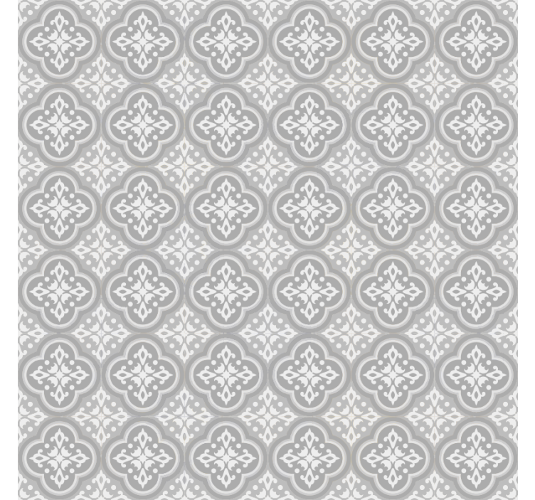 Grey roller blind with gray portuguese tiles - TenStickers