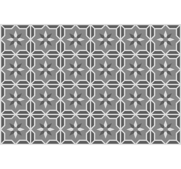 Grey roller blind geometric pattern on soft grey - TenStickers
