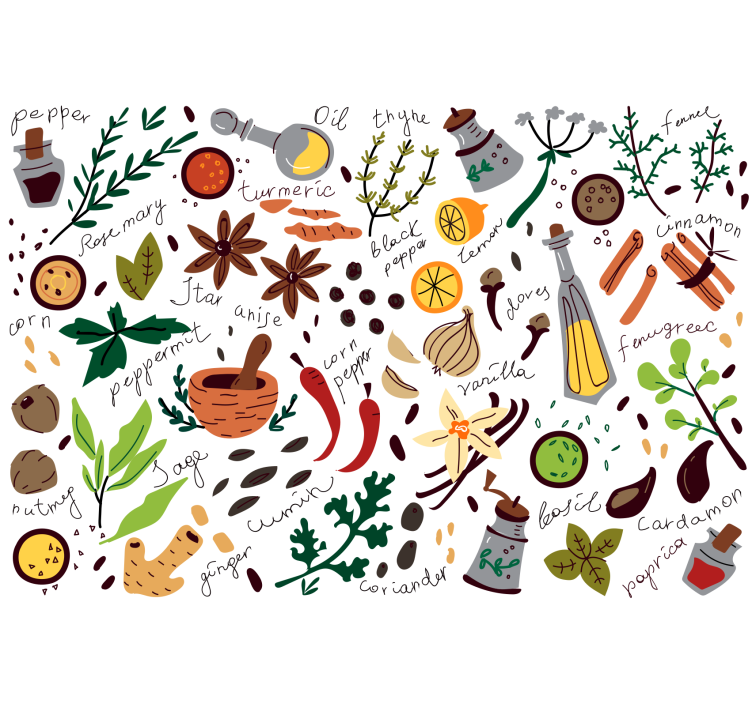 Spice bedroom roller blind - TenStickers