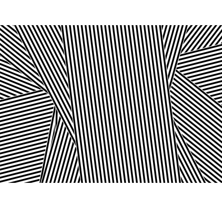 Bedroom roller blind with overlapping stripes - TenStickers