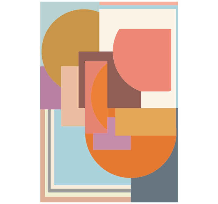 Bedroom roller blind in modern geometric design - TenStickers